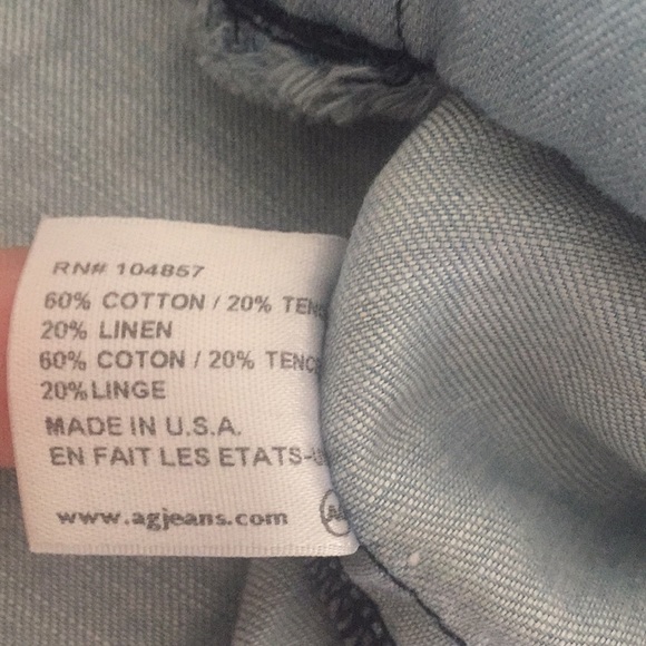 AG jeans button down denim shirt size medium - Picture 4 of 5